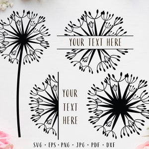Dandelion bundle svg Flower svg Dandelion svg Flower wedding svg Dandelion monogram Dandelion png Dandelion shirt Dandelion decal Floral svg