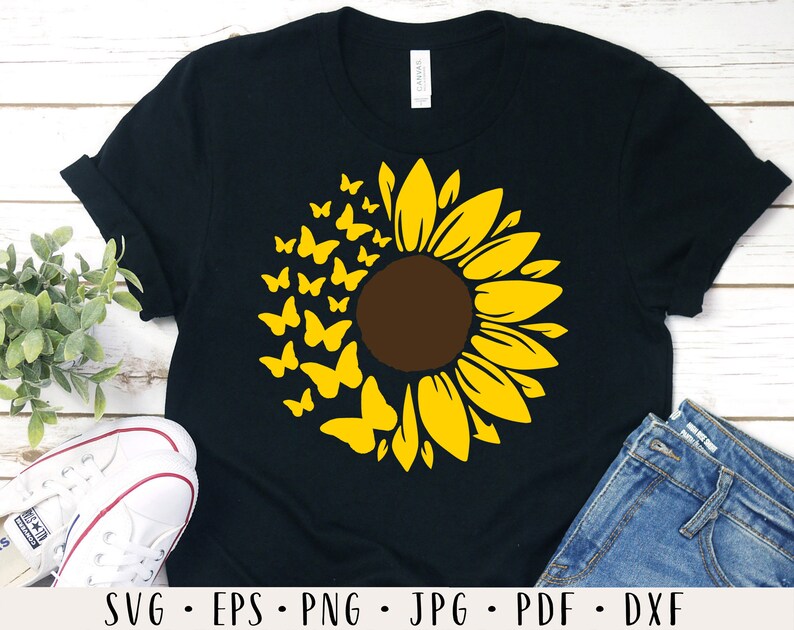 Free Free Sunflower With Butterfly Svg Free 477 SVG PNG EPS DXF File