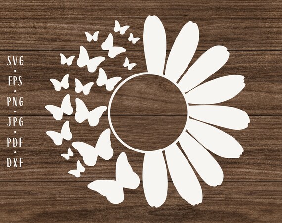 Download Daisy Monogram Svg Butterfly Flower