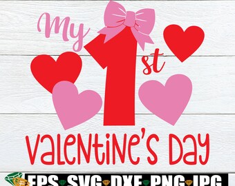 Download First Valentines Svg Etsy