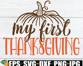 baby/'s first thanksgiving bib adorable my first turkey day baby bib for boy or a girl SNLF-033