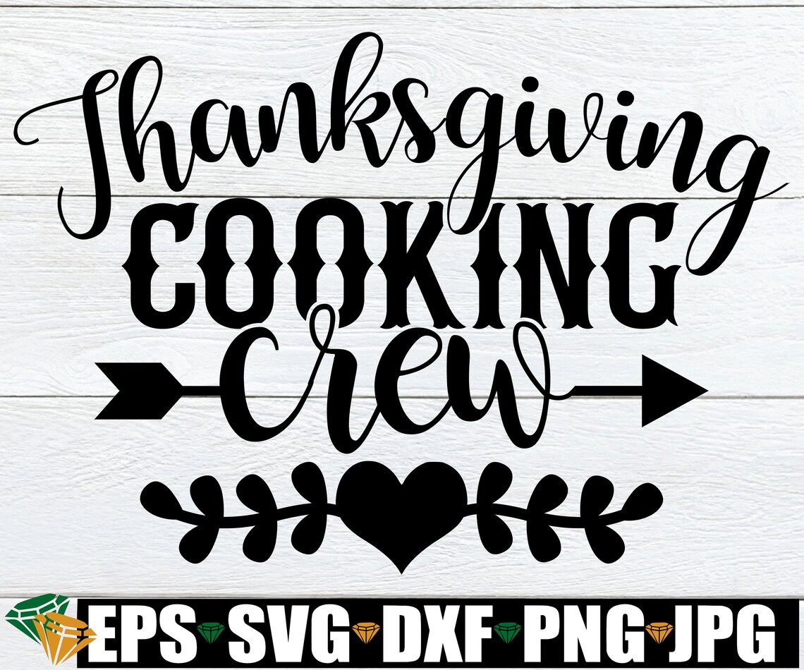 Thanksgiving Cooking Crew Thanksgiving Dinner Apron Svg - Etsy