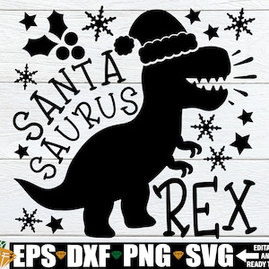 Santasaurus Rex, lustige Jungen Weihnachten svg, lustige Mädchen Weihnachten svg, Kinder Weihnachtshemd svg, Weihnachtsdinosaurier svg, Weihnachten svg png