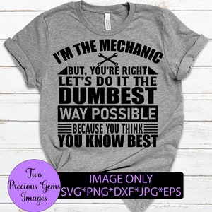 Ich bin der Mechaniker, aber du hast das Recht, lass es uns auf die dümmste Weise versuchen, weil du glaubst, du weißt es am besten. Digitalbild.Lustige Mechaniker Kunden