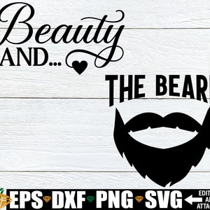 Beauty And The Beard, Matching Couples, Couples svg, Valentine&#39;s Day Couple Matching, Valentine Day couples cut file, svg, Cut File, dxf