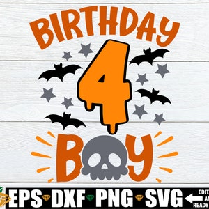 4. Halloween-Geburtstags-Jungen-Svg, Halloween-Geburtstags-Jungen-Shirt-Svg, Halloween-Geburtstags-Jungen-Svg, Halloween 4. Geburtstag-Svg, 4. Geburtstag-Svg
