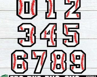 Baseball Numbers. Baseball Themed Numbers. Numbers that look like baseballs. Baseball cut files. Baseball svg. Baseball png,Digital Download