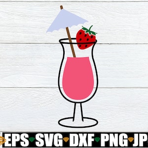 Cóctel SVG, Bebida tropical svg, Bebida de verano svg, Bebida de frutas tropicales SVG, Verano svg, Verano Clipart, Descarga digital, svg png dxf eps