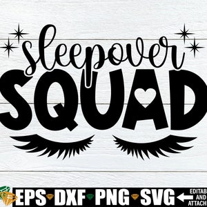 Escuadrón de pijamas svg, Pijamada svg, Fiesta de pijamas svg, Cumpleaños de pijamada, Fiesta de pijamas svg, Clipart de pijamada, Camisas de fiesta de pijamas svg