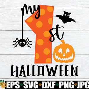 Mein 1st Halloween, mein erstes Halloween, Baby Halloween, Halloween svg, Halloween, Süßes Halloween, Cut File, SVG