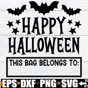 Halloween Tote svg png dxf, Halloween Tasche Aufbügeln PNG, Halloween Tote Cut File, SVG Für Halloween Bag, Süßes oder Saures svg, Halloween svg png