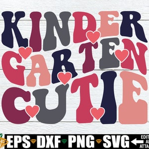 Kindergarten Cutie, Camisa de jardín de infantes para niñas SVG, Primer día de niñas de jardín de infantes svg png, Jardín de infantes svg, Primer día de clases para niñas svg
