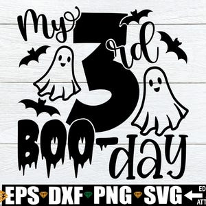 Halloween Geburtstag svg, mein 3.Boo-Day svg, Halloween 3.Geburtstag Shirt svg, Halloween 3.Geburtstag Shirt Aufbügeln PNG, 3.Geburtstag svg