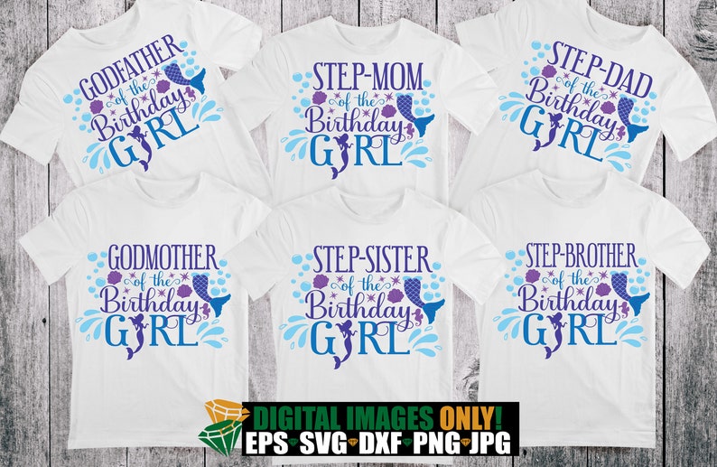 Download Mermaid Birthday Matching Mermaid Family Birthday SVG ...