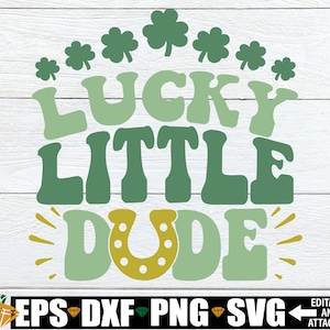 Lucky Little Dude, Kids St. Patrick's Day SVG, jongens St. Patrick's Day SVG, jongens St. Patrick's Day shirt SVG PNG, St. Patrick's Day SVG