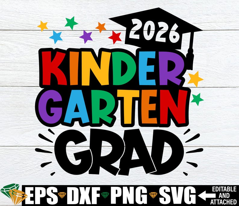 2026 Kindergarten Grad svg, 2026 Kindergarten Graduation svg png, Kinder Graduate 2026 svg png, Kindergarten Graduation Shirt svg png image 1