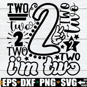 Soy dos svg, 2o cumpleaños camisa svg, segundo cumpleaños camisa svg, 2o cumpleaños svg, 2o cumpleaños niño svg, segundo cumpleaños svg, número 2 svg