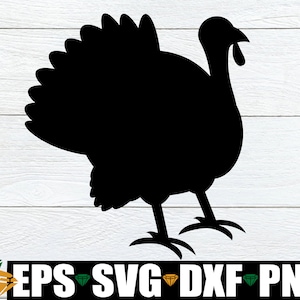 Turkey SVG, Turkey Silhouette Cut File, Turkey Clipart, Thanksgiving Clipart, Thanksgiving Cut File, Thanksgiving Turkey Digital Download