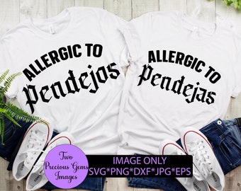 Alergia na pendejos. Alergia na pendejas. Alergia na dupków. Obraz cyfrowy. Łaciński slang. Zabawny łaciński slang. Alergia na idiotów.