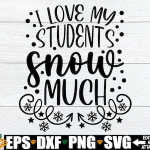 Ich liebe meine Schüler Schnee viel svg, lustiges Lehrer-Weihnachtshemd svg, Weihnachtslehrer-Svg, Lehren-svg, Lehrer-Weihnachtshemd SVG