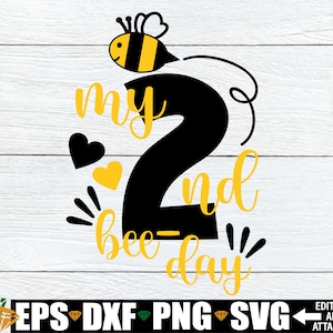 Mein 2. Bienen-Tag, Mädchen 2. Geburtstag, Bienen-Thema 2. Geburtstag, Bienen-Thema-Geburtstag, süße Mädchen 2. Geburtstag, Bienen-Tag svg, Bienen-Tag-Mädchen, Geburtstags-Biene