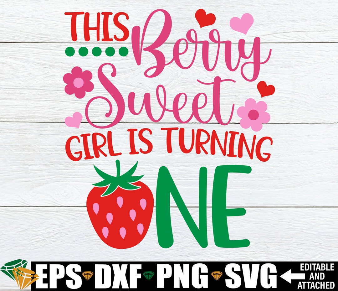 KEWUFD 20 Stück Goodie-Tüten – 'A Berry Sweet Girl Is Turning One', Erdbeer-Motiv, Für Kindergeburtstag