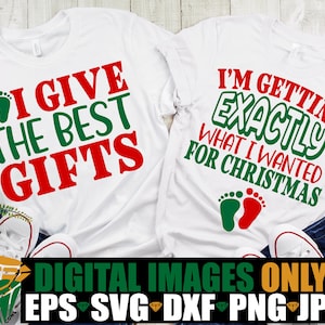 Weihnachten Schwangerschaftsankündigung svg, passende Paare Schwangerschaftsankündigung, Urlaub Schwangerschaft SVG, passende Schwangerschaftsankündigung Shirts SVG