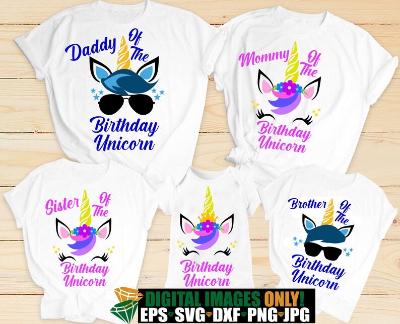 Download Unicorn Birthday Svg Png Dxf Eps Jpg Cute Unicorn Birthday Digital Download Matching Family Unicorn Birthday Unicorn Family Birthday Clip Art Art Collectibles Jewellerymilad Com