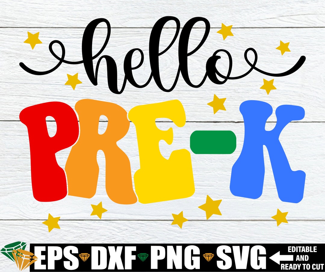 Hello Prek, First Day of Prek Shirt SVG, Prek Svg, First Day of