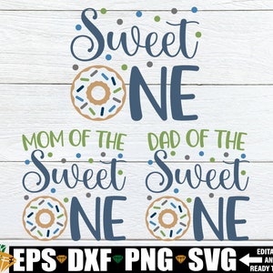 Jungen Sweet One Birthday Bundle svg png, Passende Familie Jungen Donut 1. Geburtstag svg png, Jungen 1. Geburtstag Shirt svg png, Geburtstagskind svg