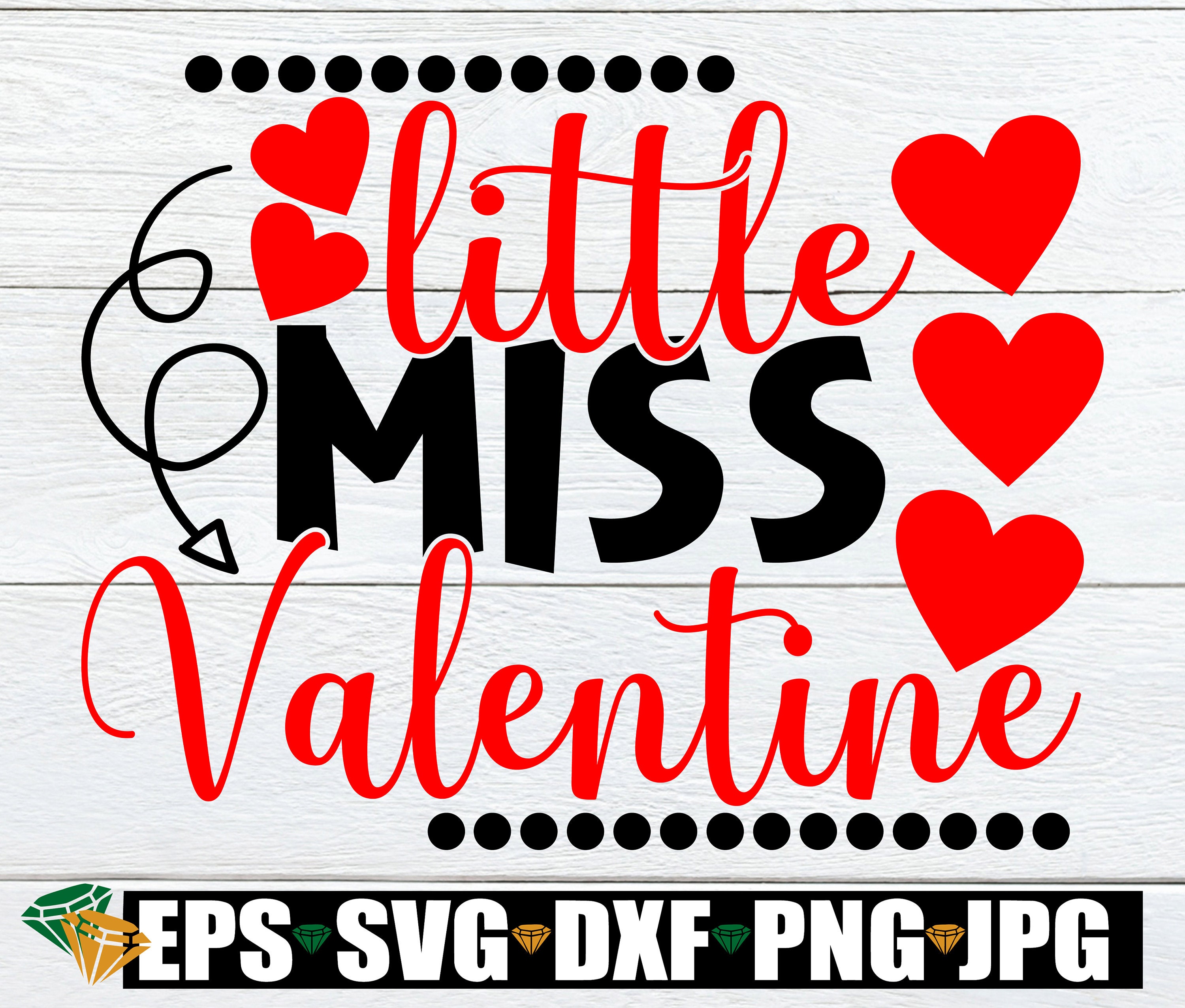 Little Miss Valentine. Valentine's Day Svg Little Girl Etsy