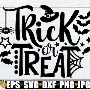 Trick Or Treat, Halloween Door Sign svg, Halloween Tote svg, Halloween Classroom Door Sign svg, Trick Or Treat Sign png, Halloween svg png