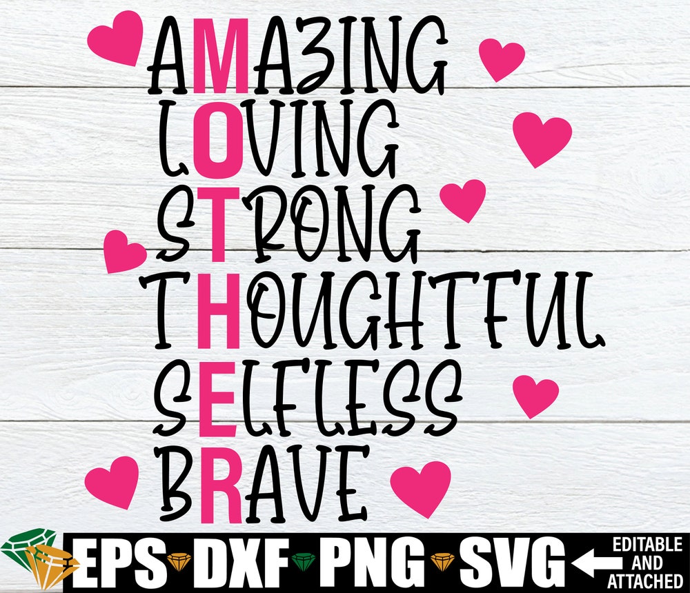 Mother'S Day Cut File, Cute Mother'S Day Svg, Words Of Affirmation For Mother, Mother'S Day Design, Mother'S Day Shirt Design,Mother Design Moderndaydecors