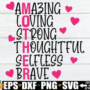 Mutter Design, Muttertag Design, Worte der Affirmation für Mutter, Muttertag Shirt Design, süße Muttertag svg, Muttertag Schnittdatei
