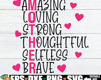 Mother Design, Mother&#39;s Day Design, Words of Affirmation for Mother, Mother&#39;s Day shirt Design, Cute Mother&#39;s Day svg, Mother&#39;s Day Cut File