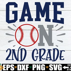 Spiel auf 2.Grad, zweite Klasse svg Cut File, 2.klasse Bügelbild PNG, Erster Tag der zweiten Klasse svg, Back To School svg, 2.Klasse svg