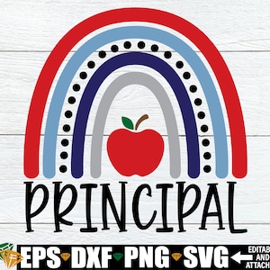 Principal SVG, Principal Appreciation Gift SVG, eerste dag van school Principal shirt SVG, Principal deur teken, Principal PNG, Principal shirt SVG