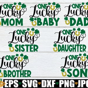 Eén gelukkige familie, St. Patrick's Day, St. Patrick's Day familie, bijpassende familie St. Patrick's Day familie, bijpassende St. Patrick's Day, SVG