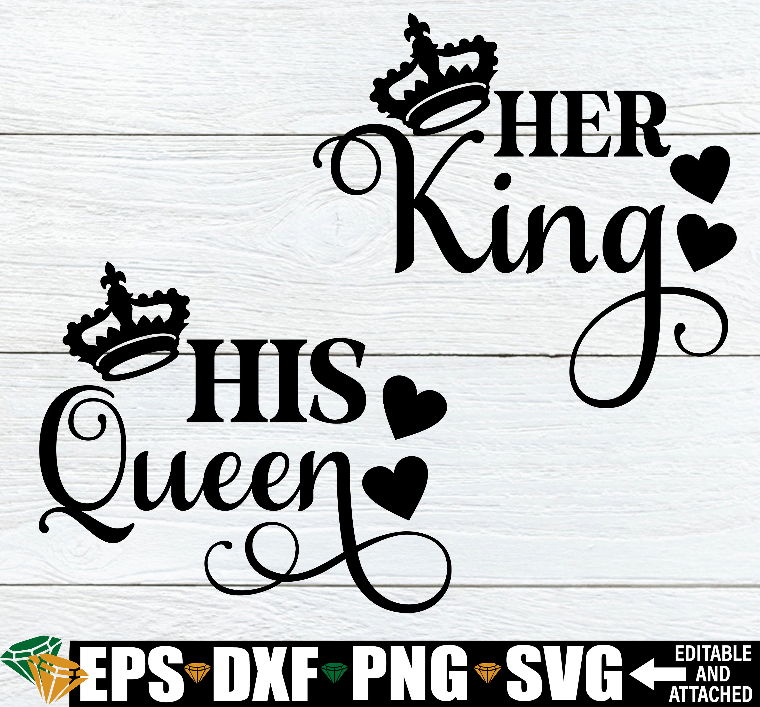 Ensemble porte-clés pour couples / Her King His Queen, Cadeau de relation, Ensemble