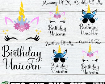 Unicorn Birthday.Family Unicorn Birthday. Matching family unicorn. Family matching unicorn. Family Unicorn Birthday. Digital Download. Svg