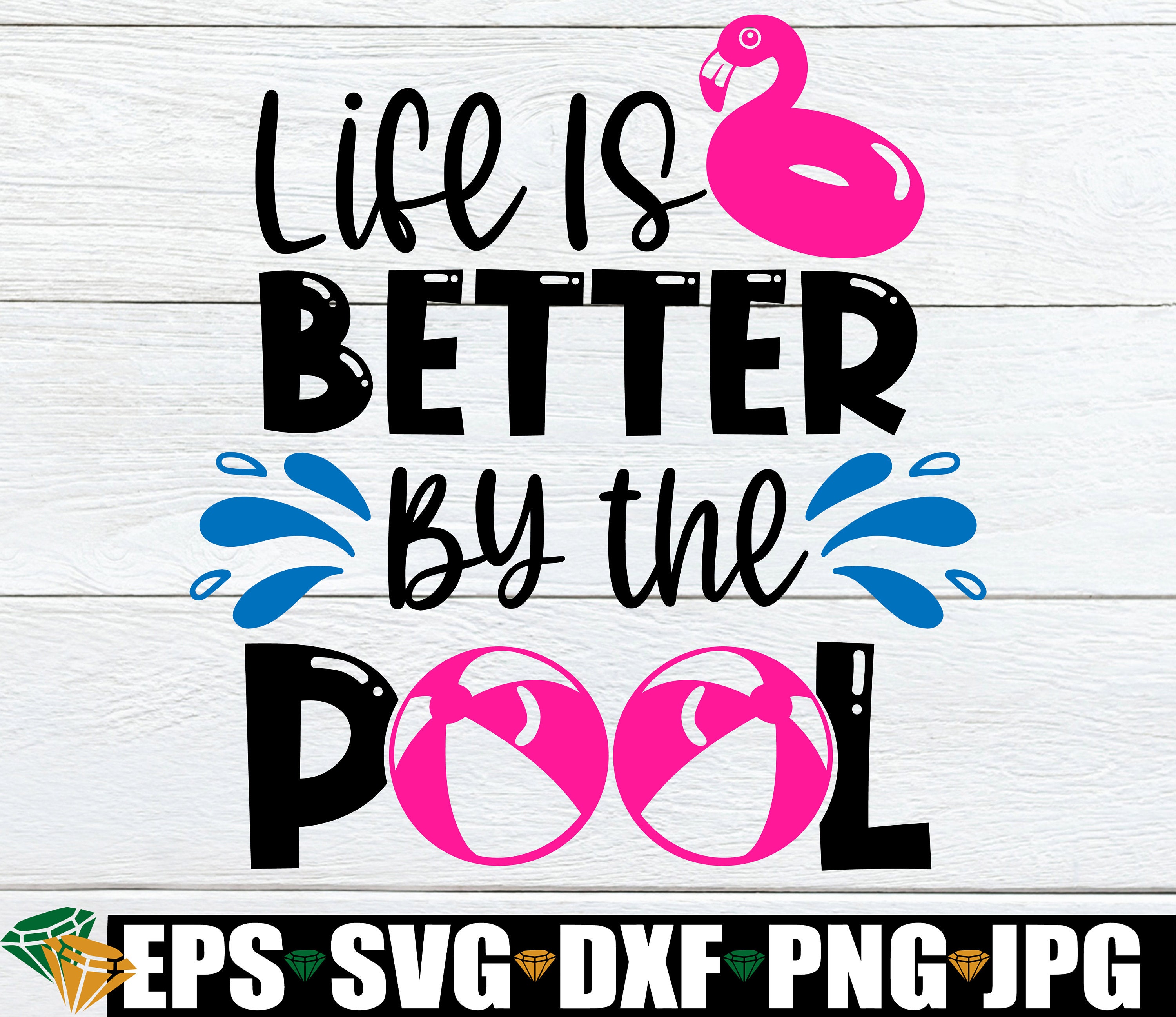 Life Is Better By The Pool Pool Svg Summer Pool Tote Pool Etsy