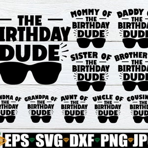 Der Geburtstags-Dude, Passende Familie Jungen 1. Geburtstag, Familie Passende Jungen Geburtstag, Jungen Geburtstag svg, Passende Familie Jungen 2. Geburtstag