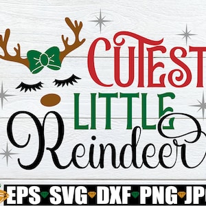 Niedliches kleines Rentier, Mädchen, Weihnachtshemd, Weihnachten, Mädchen, Weihnachten, Kinder, Weihnachten, Mädchen, Rentier, süßes Weihnachtssvg, SVG