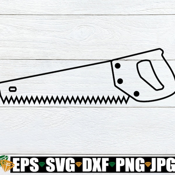 Hand Saw svg, Hand Saw Outline svg, Hand Saw Stencil, Saw Clipart, Father's Day Clipart, Hand Tool CLipart, Tool Clipart, Carpenter Tool svg