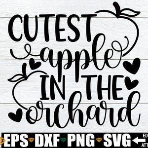 Süßester Apfel im Obstgarten, Mädchen-Fall-Shirt-Svg png, Herbst-Kinder-Shirt-Svg png, Kleinkind-Herbst-Svg, Herbst-Svg Für Kinder, Herbst-Svg