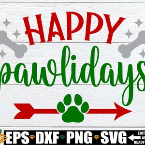 ハッピー パウリデイズ svg、犬のクリスマス シャツ svg、犬のクリスマス svg、犬用クリスマス svg、クリスマス デコレーション svg、面白いクリスマス svg png