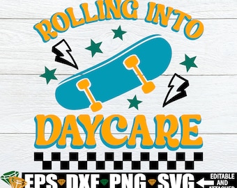 Rolling Into Daycare, First Day At Daycare svg png dxf, Daycare svg png, My First Time At Daycare svg png, Cute Boys Daycare svg png