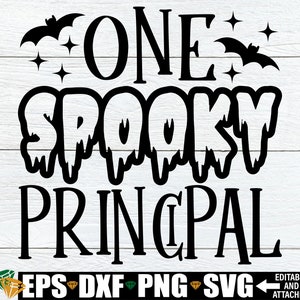 Un directeur effrayant, cadeau d'Halloween pour le directeur, principal Halloween SVG, mignon principal principal Halloween svg, svg Halloween, téléchargement numérique
