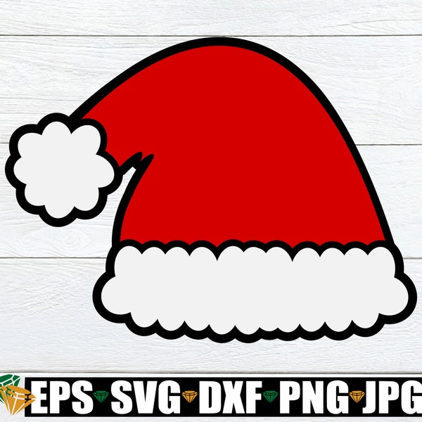Santa Hat svg, Christmas Clipart, Christmas svg, Kids Christmas svg, Santa Hat Cut File, Christmas png, Holidays svg, Digital Download