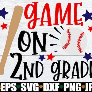 Game On 2nd Grade, Boys 2nd Grade svg, Boys Back To School svg, Boys First Day Of 2nd Grade, First Day Of School, First Day Of Second Grade